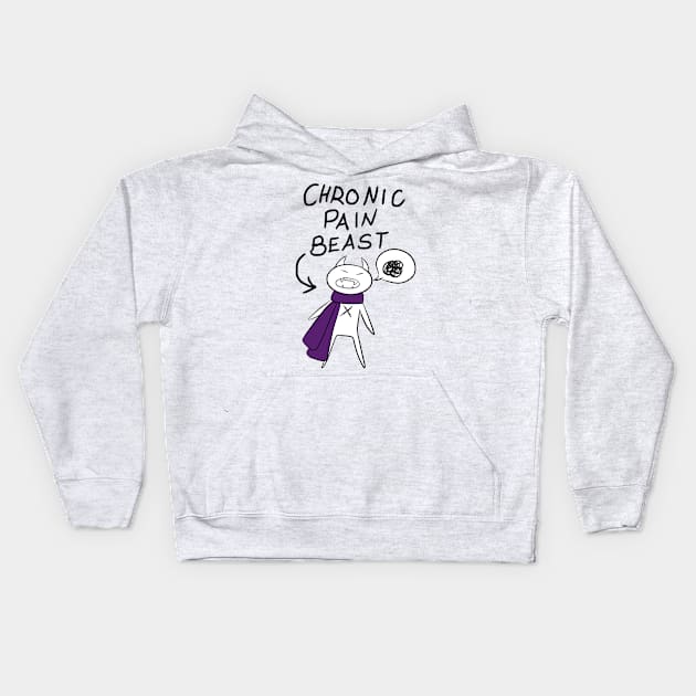 Chronic Pain Beast Kids Hoodie by chronicallycrafting